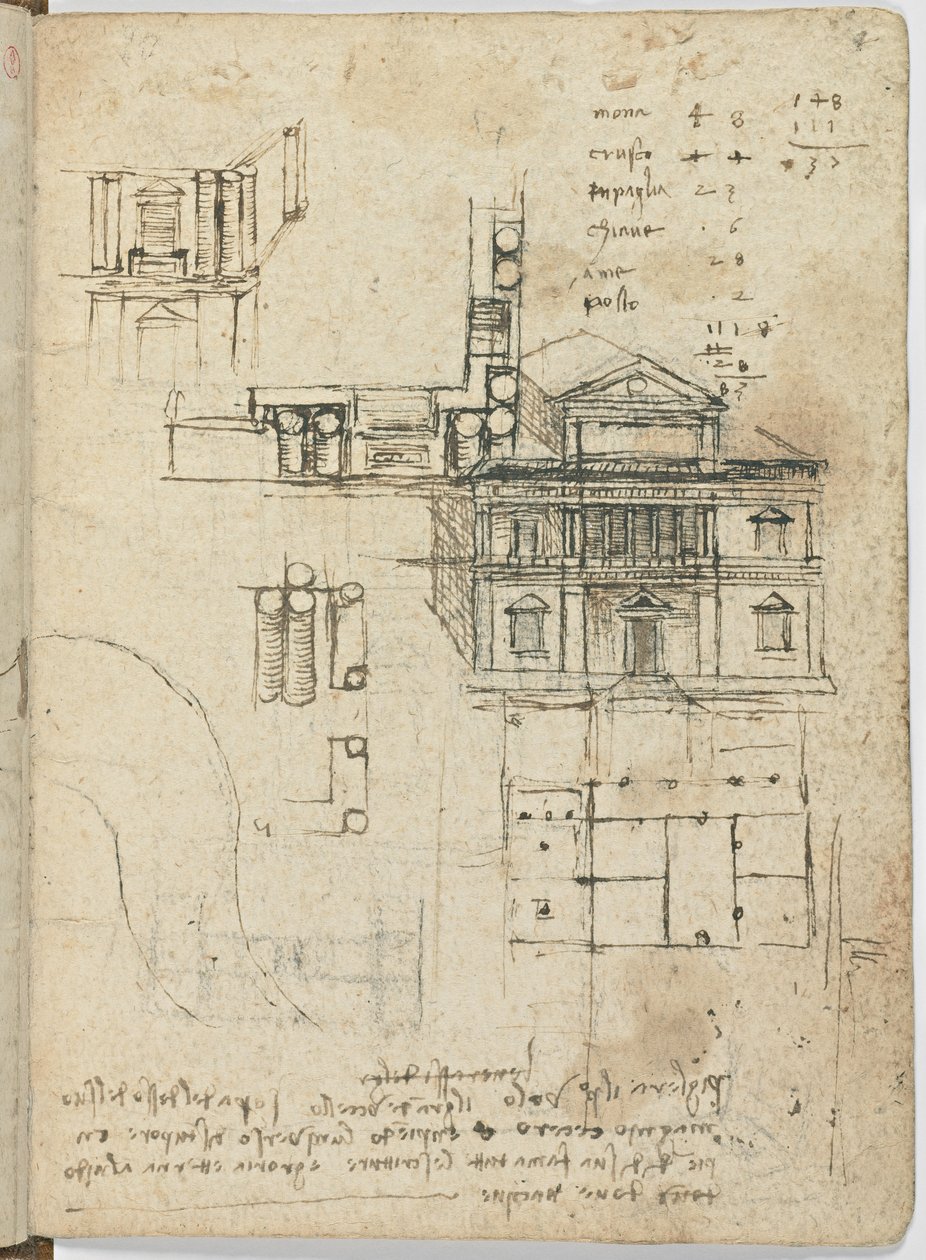 Fugleflyvningskode, c. 1505-06, papirmanuskript, cc. 18, Omslag III av Leonardo da Vinci