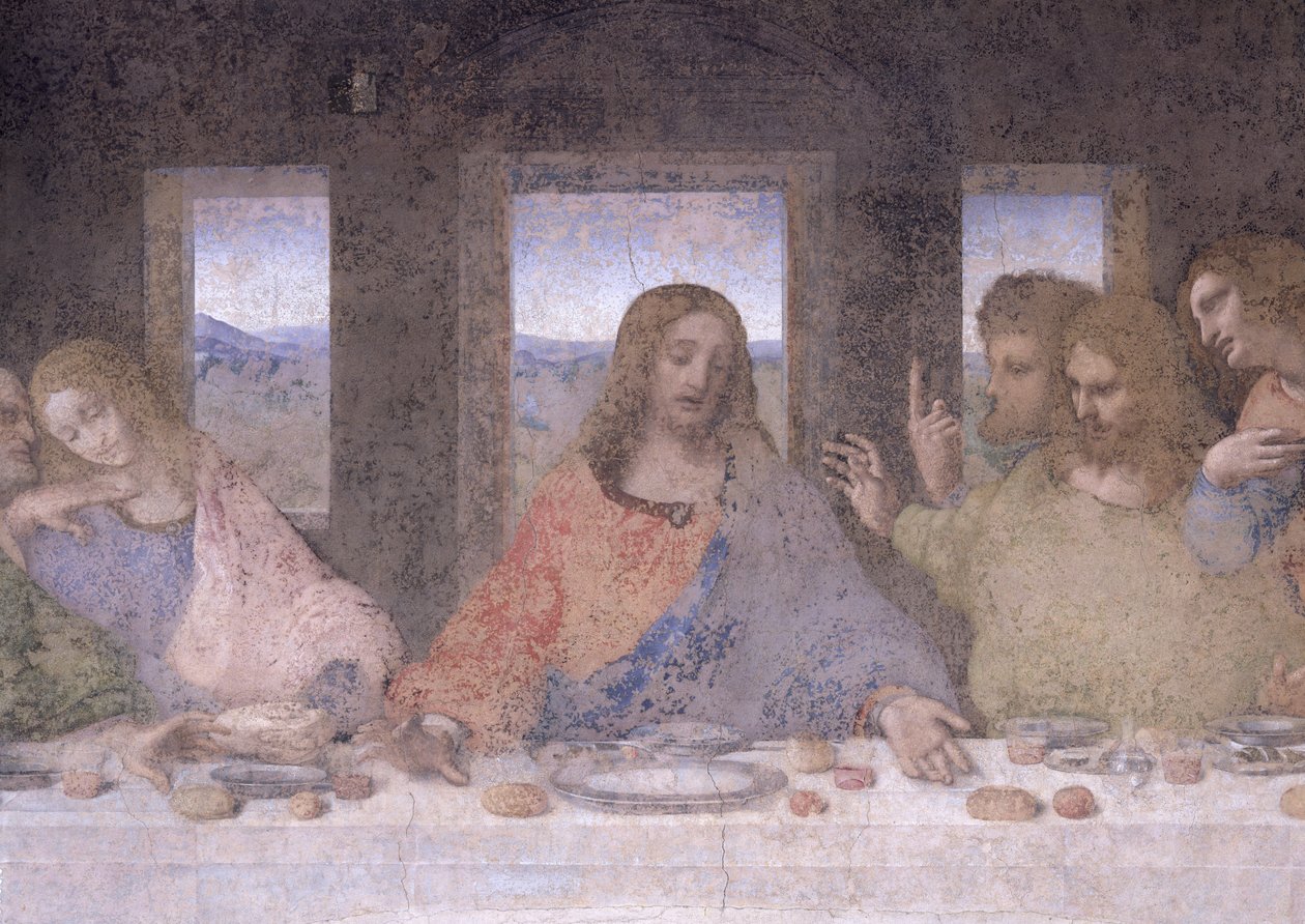 The Last Supper, 1495-97 (etter restaurering) av Leonardo da Vinci