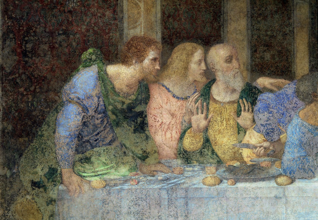 The Last Supper, 1495-97 (etter restaurering) av Leonardo da Vinci