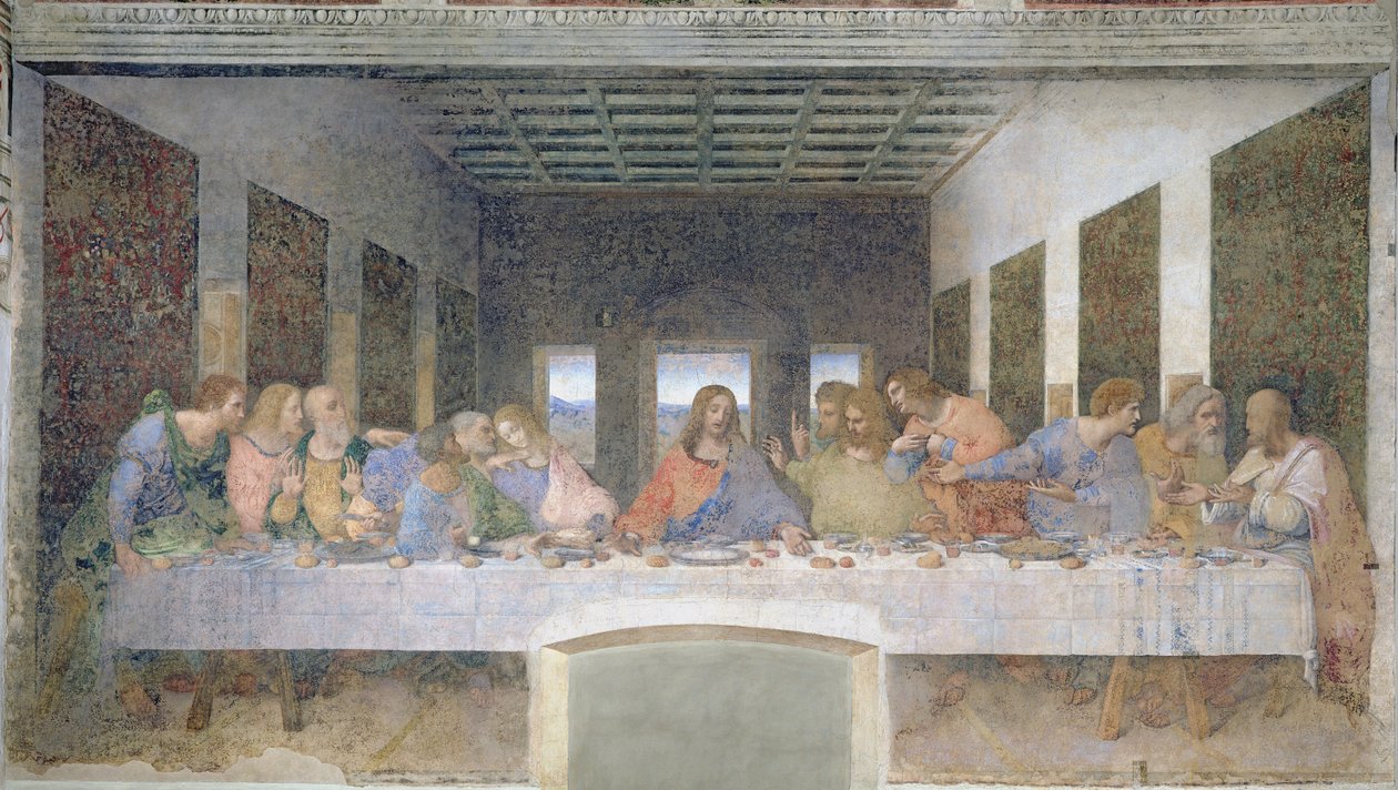 The Last Supper, 1495-97 (etter restaurering) av Leonardo da Vinci