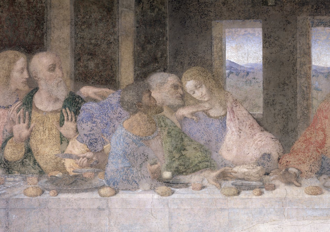 The Last Supper, 1495-97 (etter restaurering) av Leonardo da Vinci