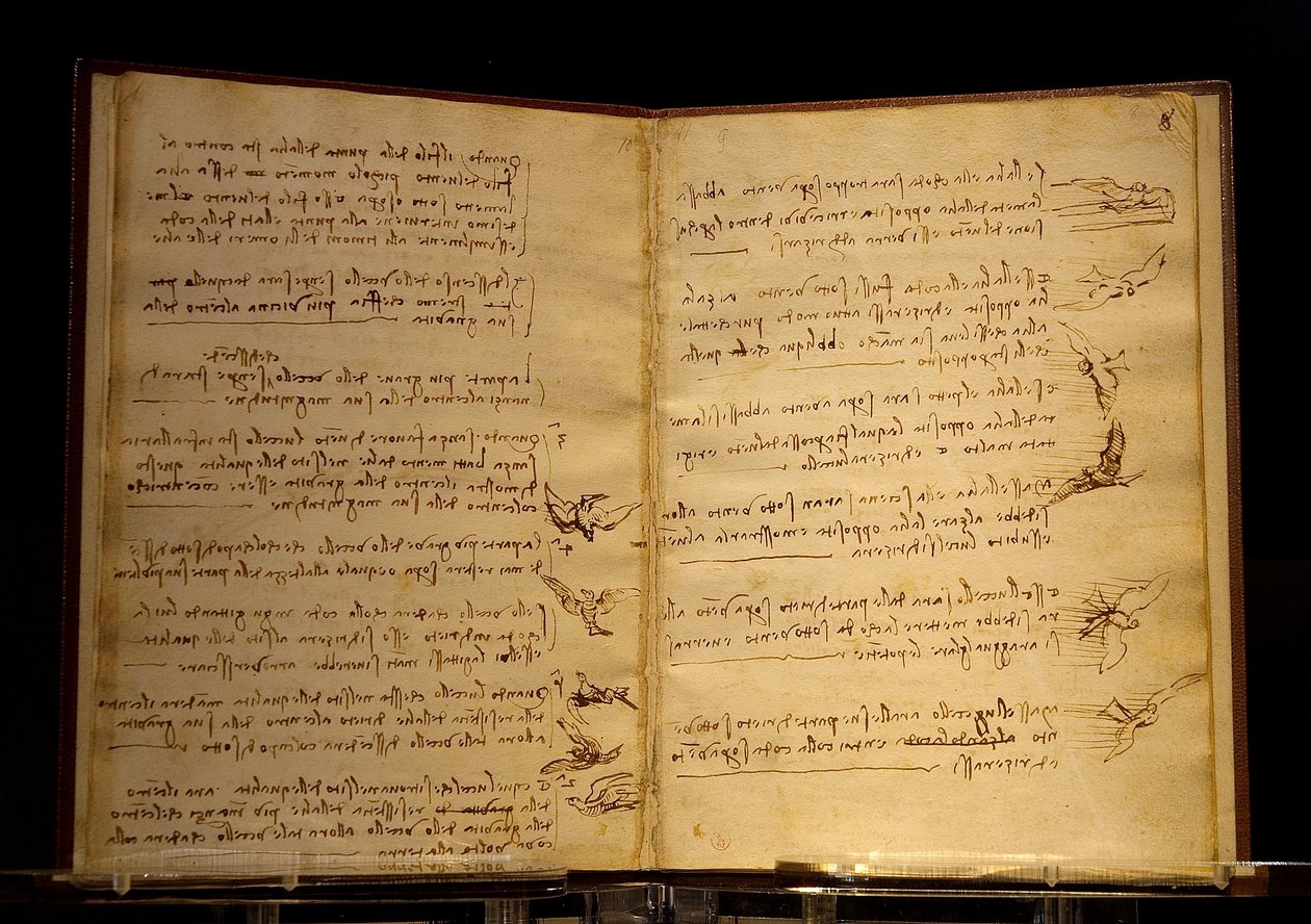 kodeks for flyging av fugler Luc Viatour av Leonardo da Vinci