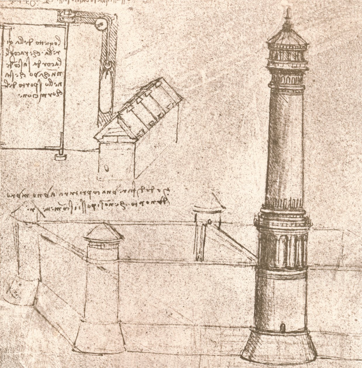 Arkitektur for slott, c1472-c1519 1883 av Leonardo da Vinci