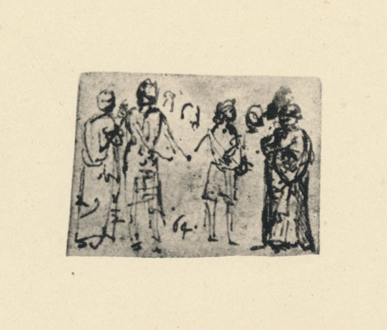 Gruppe av figurer, c1480 1945 av Leonardo da Vinci