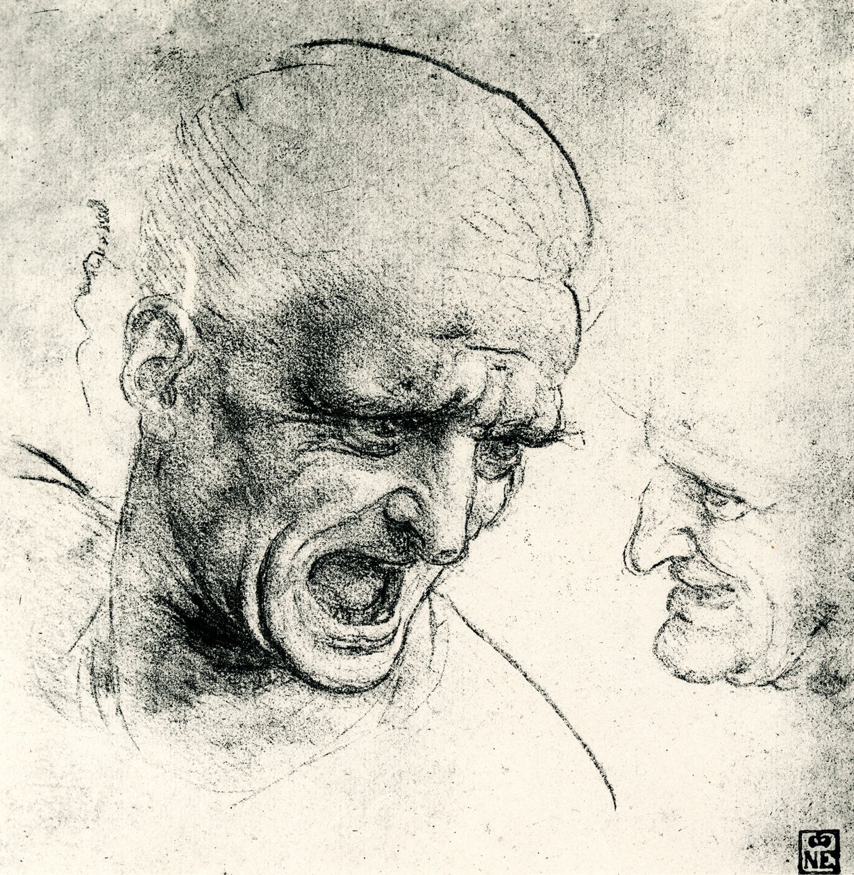 Hodestudier av Leonardo da Vinci