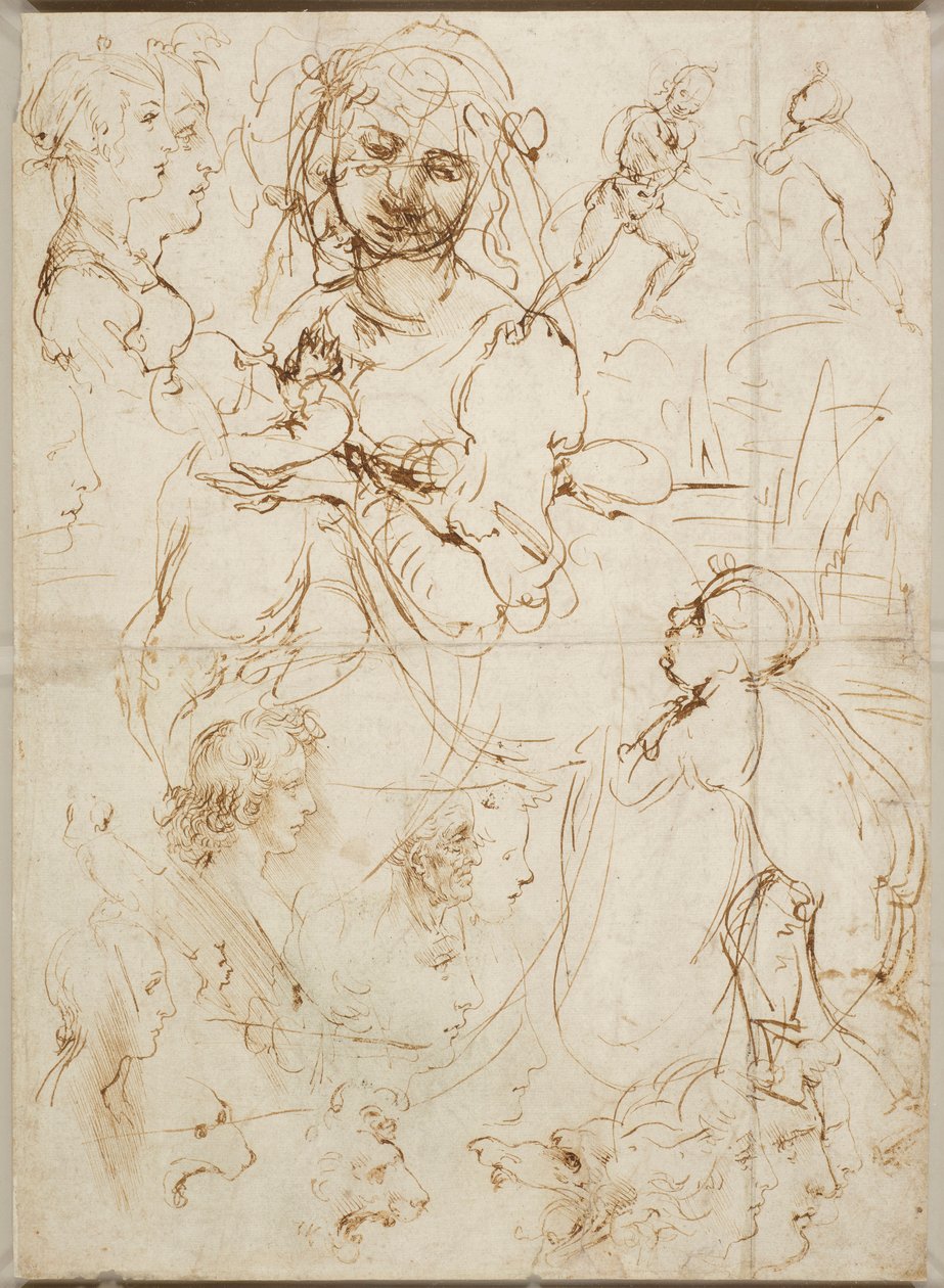 Hoder og figurer, ca 1478. av Leonardo da Vinci