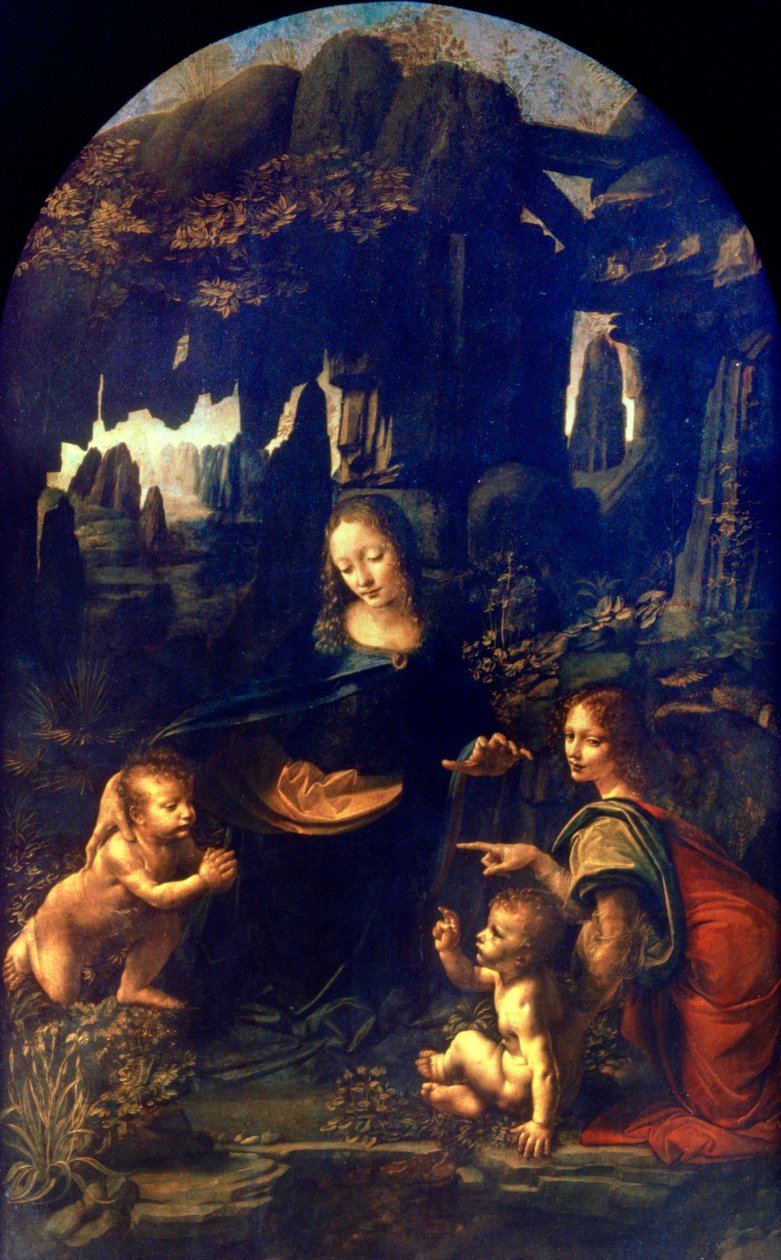 Madonna of the Rocks, 1482-1486 av Leonardo da Vinci