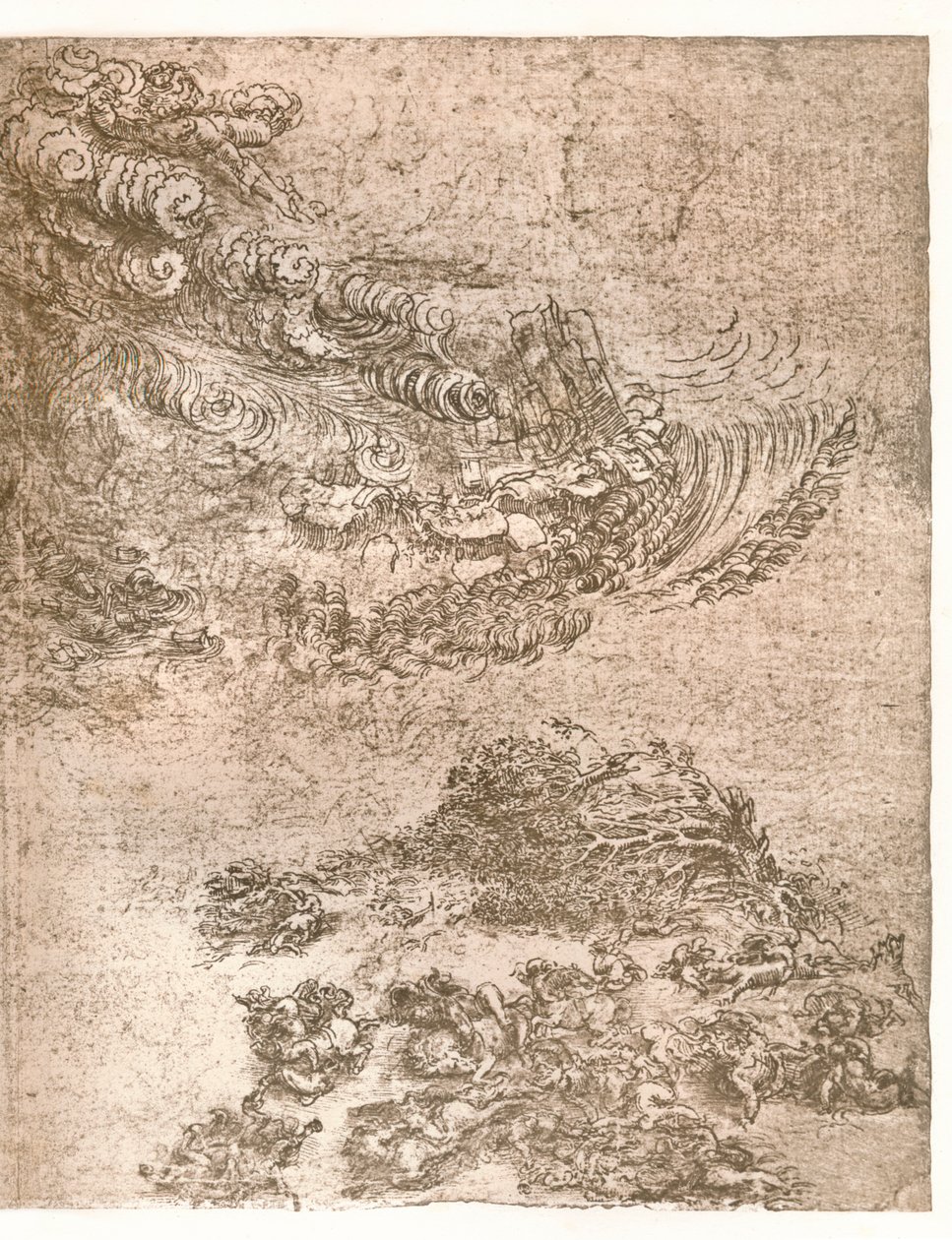 Representasjon av et uvær, c1472-c1519 1883. av Leonardo da Vinci