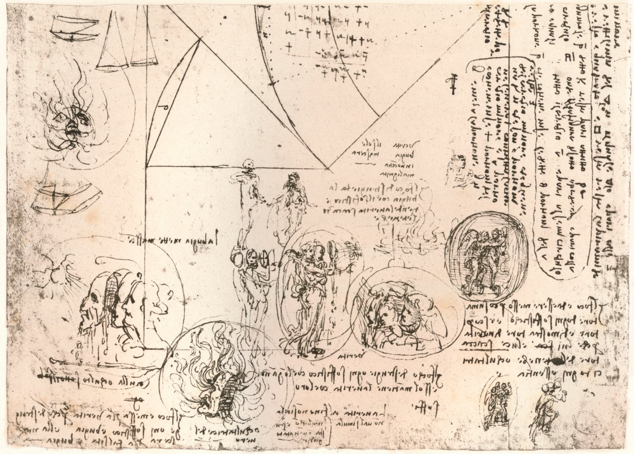 Studier av emblemer, c1472-c1519 1883 av Leonardo da Vinci