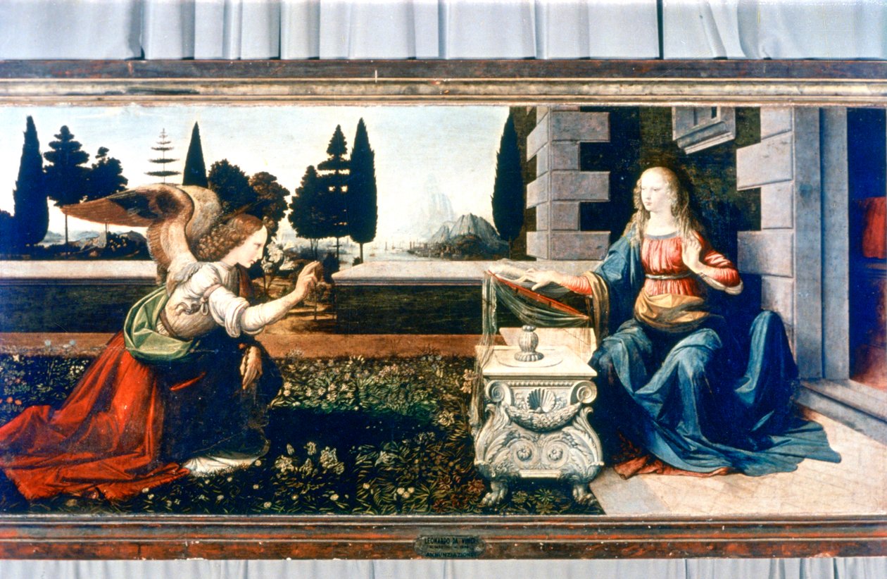 Bebudelsen, 1472-1475 av Leonardo da Vinci