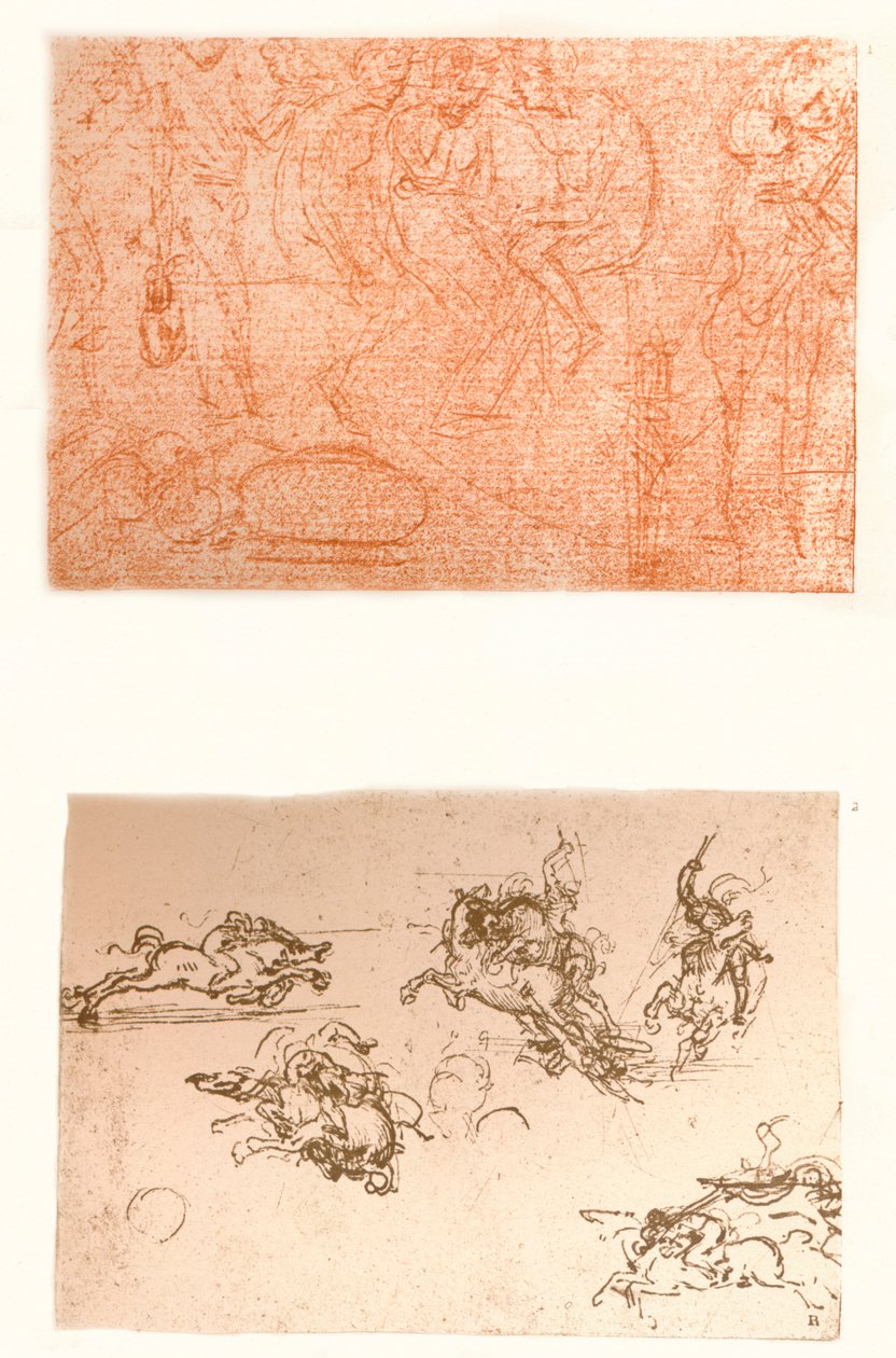To tegninger, c1472-c1519 1883. av Leonardo da Vinci