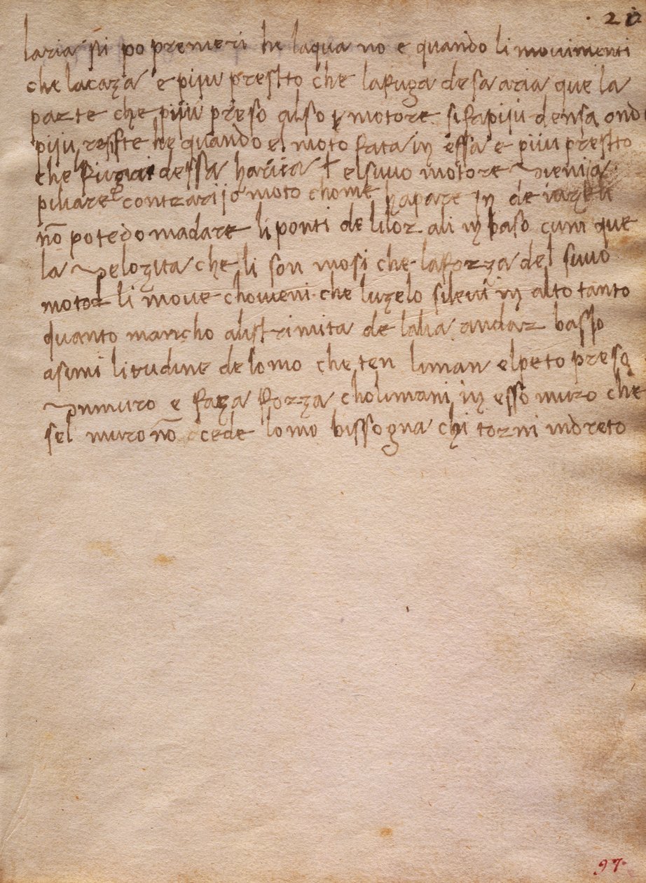 Usignert utdrag fra The Codex Trivulzianus av Leonardo da Vinci