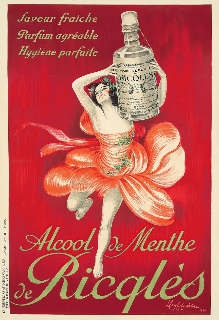 Myntealkohol av Ricqlès, 1924. av Leonetto Cappiello