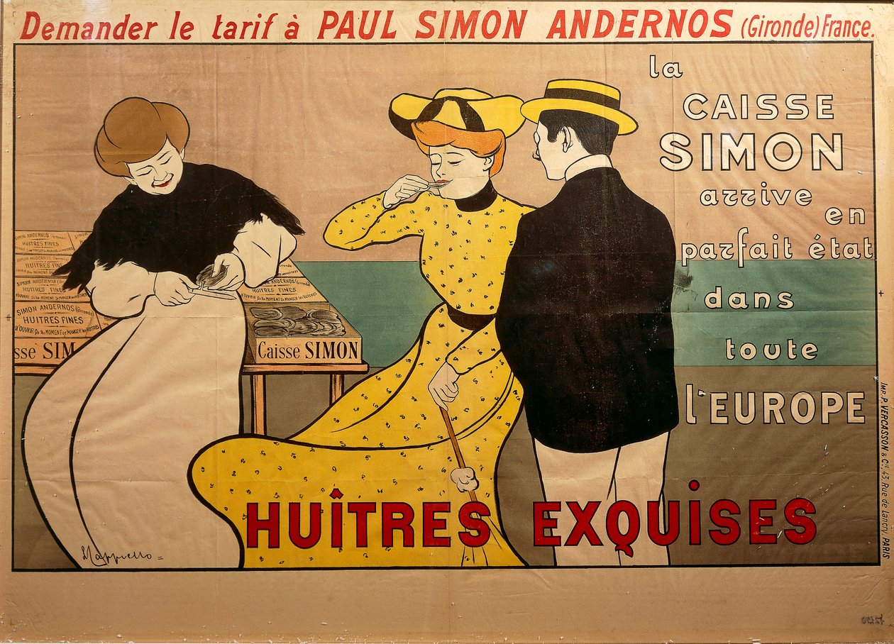 Plakatreklame for østerssalg, av Leonetto Cappiello av Leonetto Cappiello