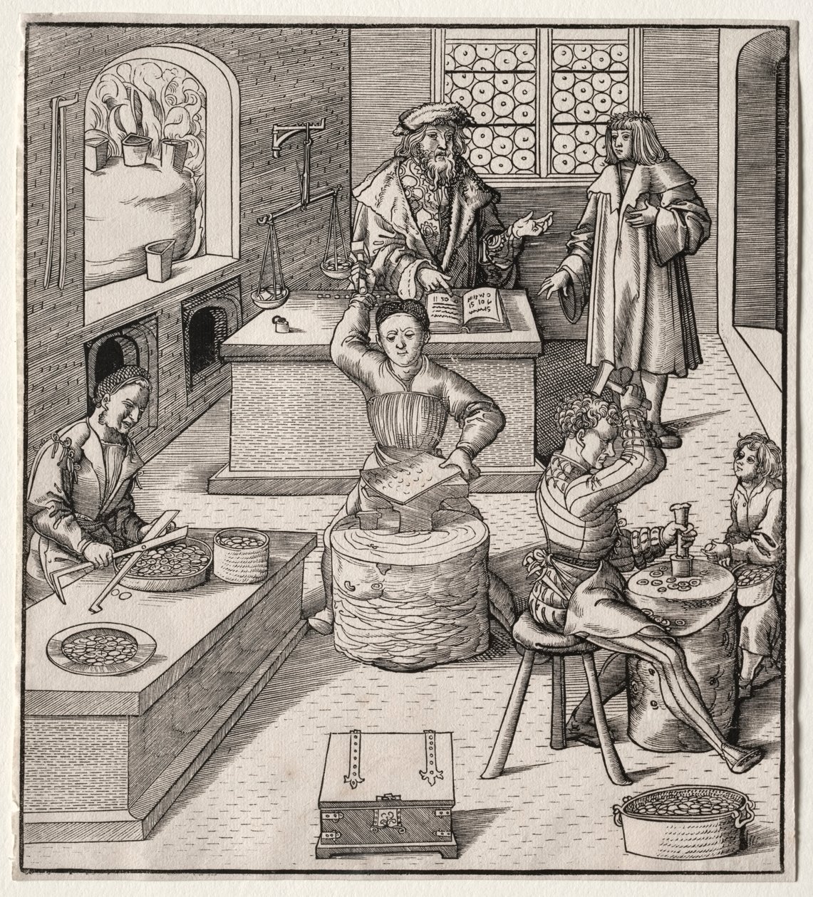 Unge Maximilian i myntverket av Leonhard Beck