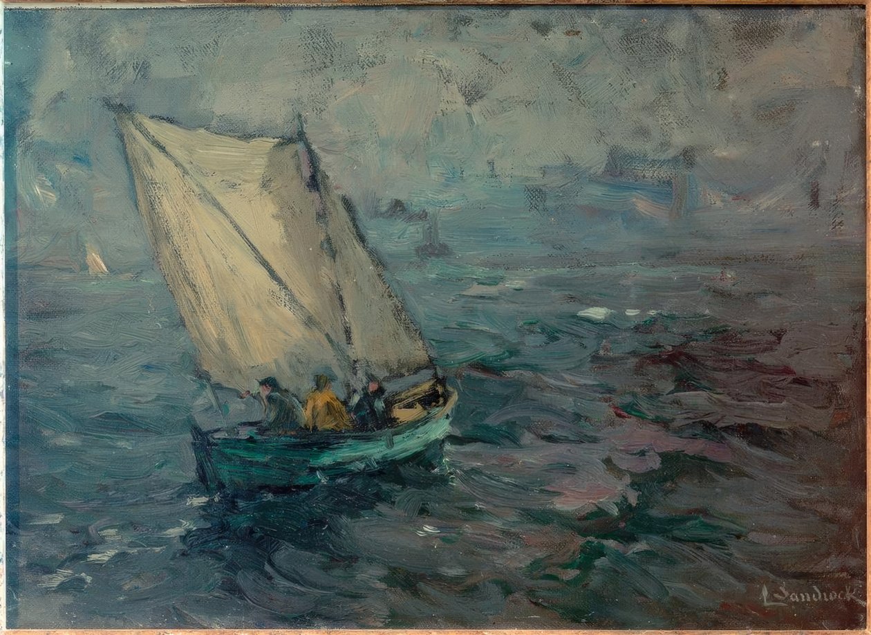 Fisker med spritsail av Leonhard Sandrock