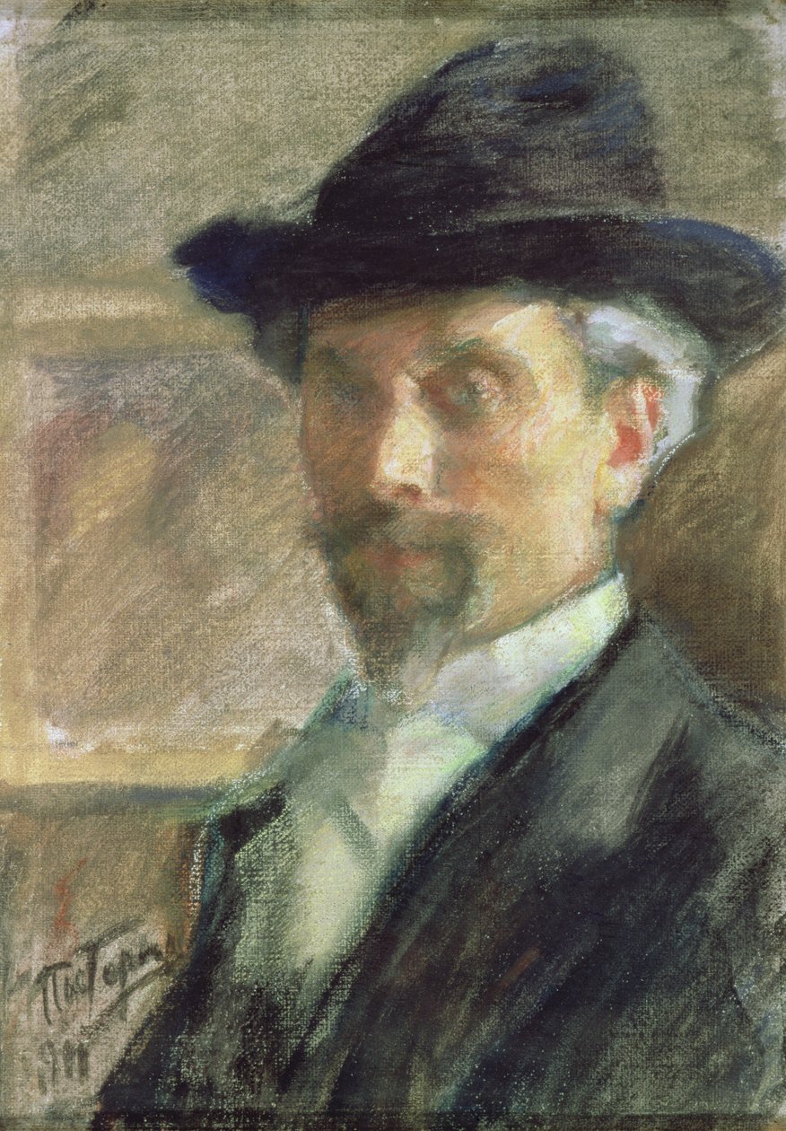 Selvportrett, 1911 (pastell på papir) av Leonid Osipovic Pasternak