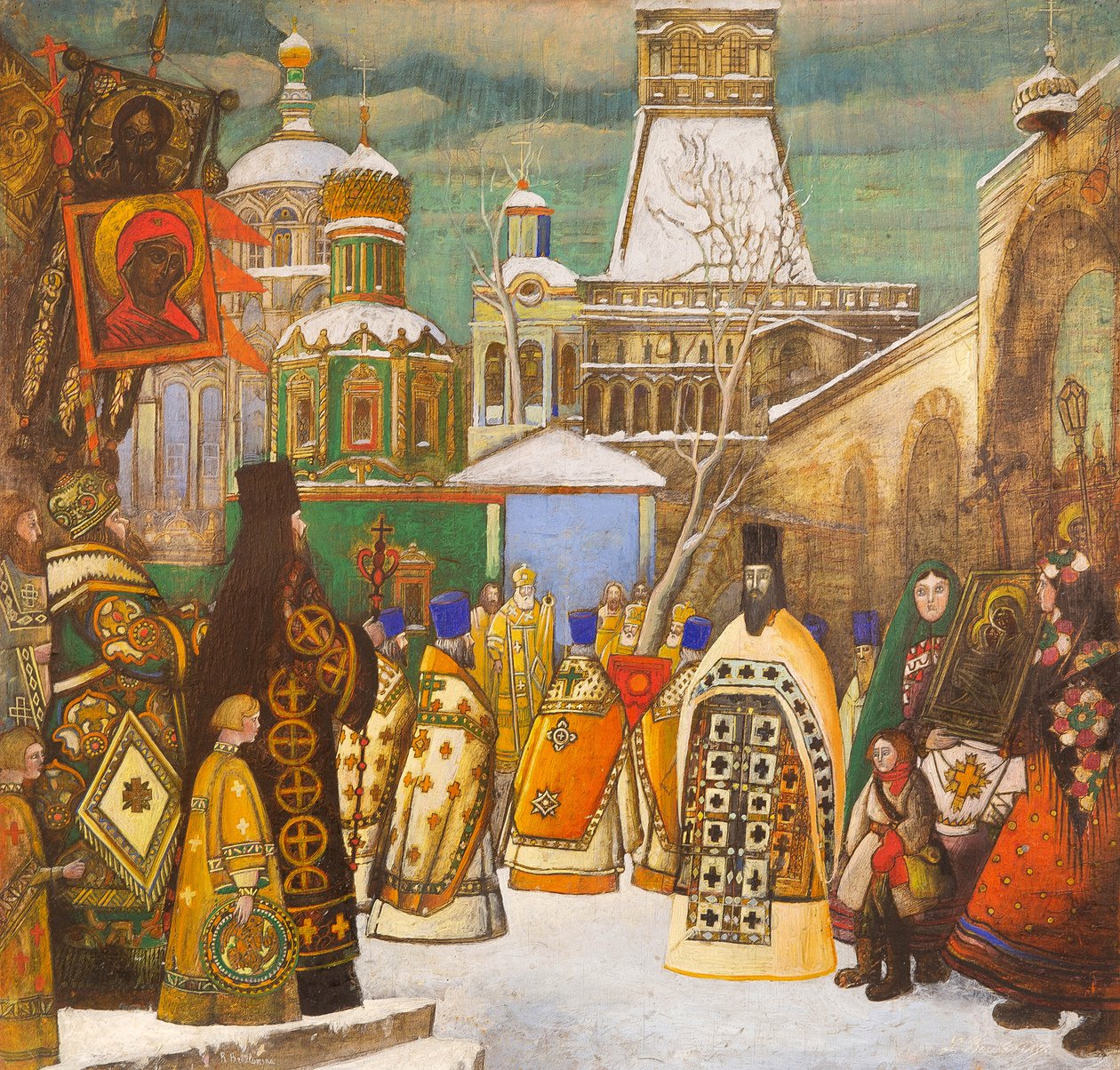 Påskeprosesjon. av Leonid Mikhaylovich Brailovsky