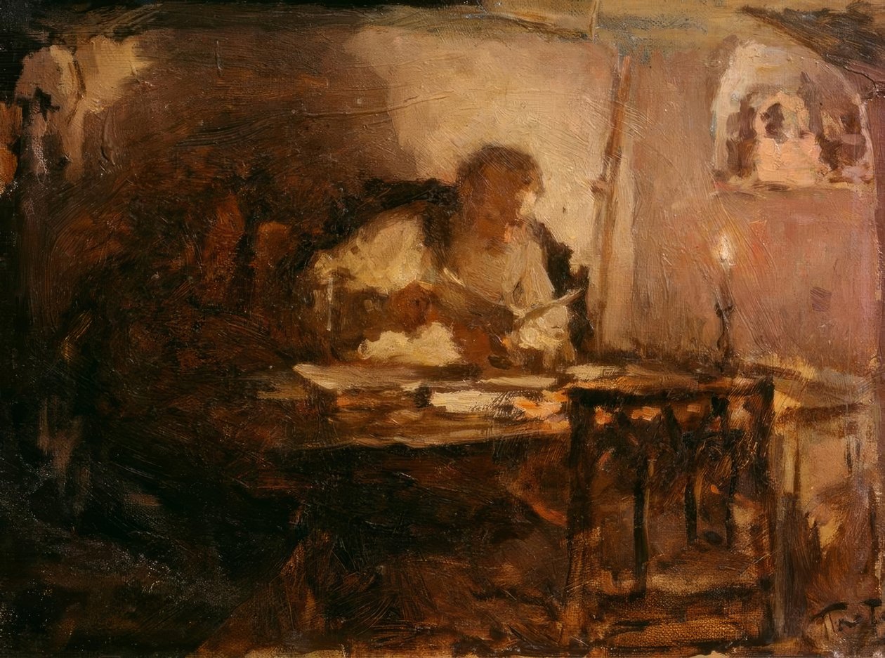 Leo Tolstoy i studiet sitt av Leonid Osipovic Pasternak