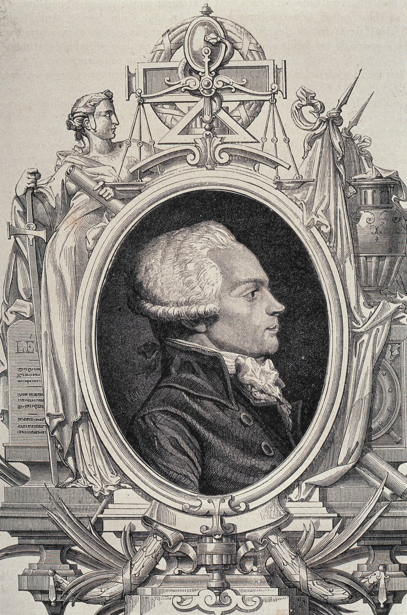 Portrett av Maximilien de Robespierre (1758-94) av Leopold Mar