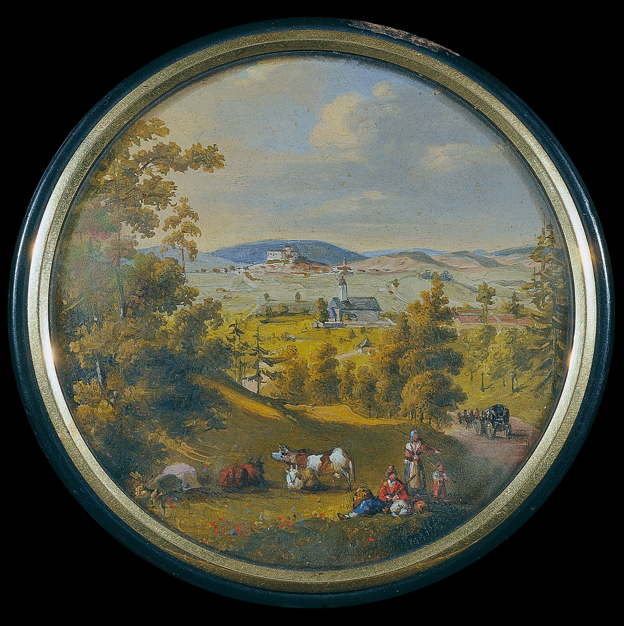 Utsikt over Weitra i Waldviertel av Leopold Blonder