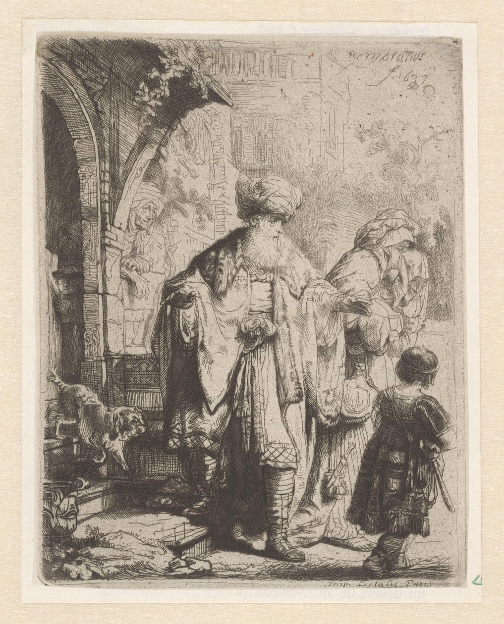 Abraham driver ut Hagar og Ismael av Leopold Flameng