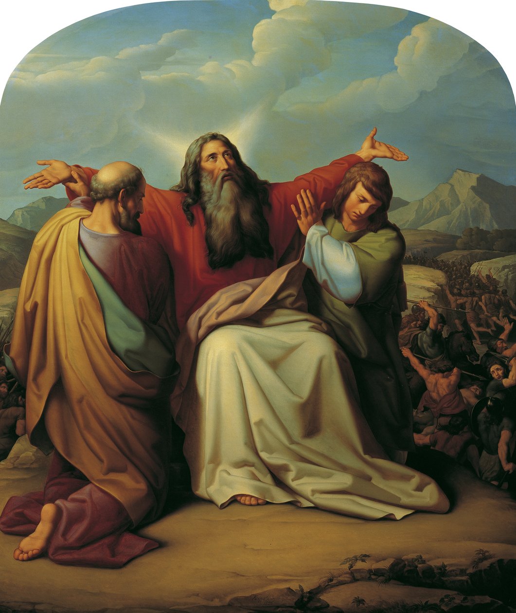 Moses ber om seier av Leopold Kupelwieser