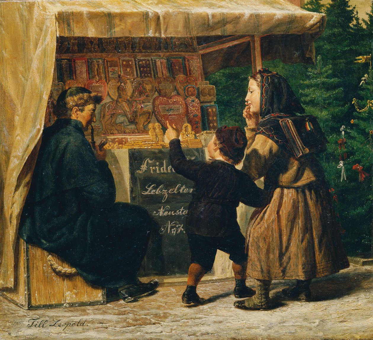 Pepperkakebod på julemarkedet av Leopold Till
