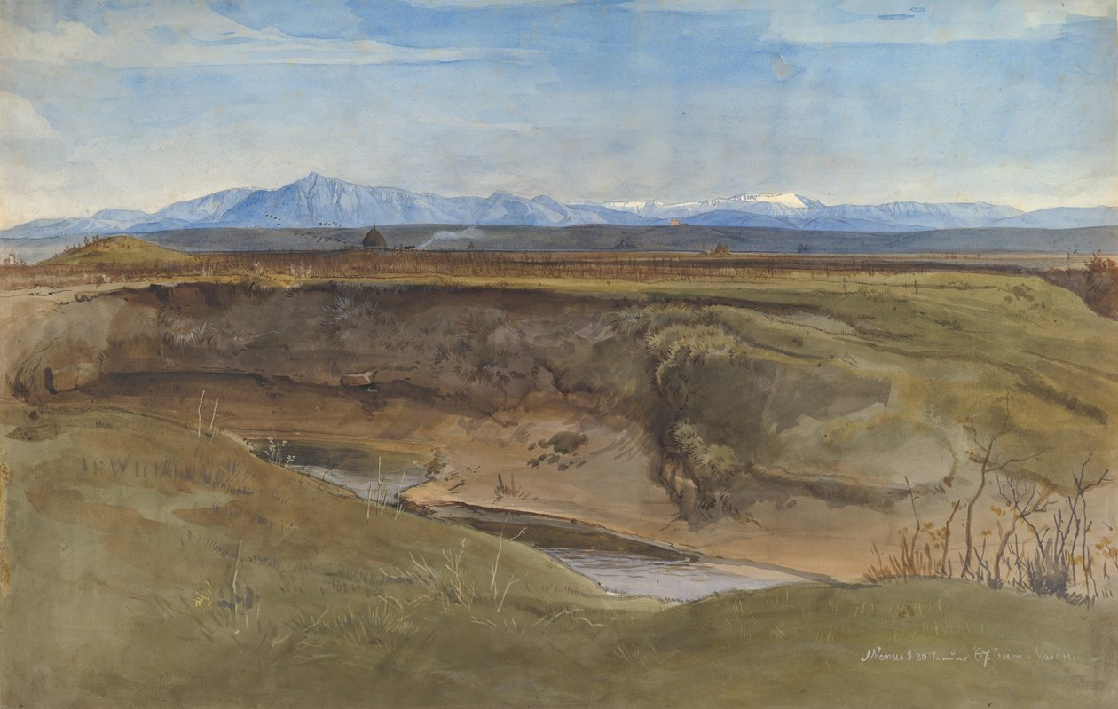 Landskap nær Roma, 1867. av Leopold Venus