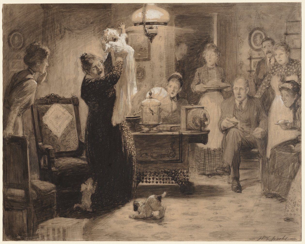 Skisse til illustrasjon "The Stationary Baby" av Leroy William Jacobs
