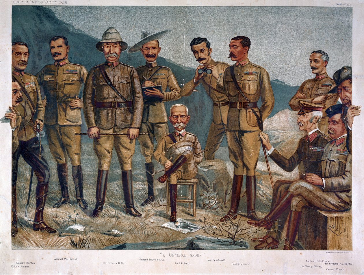 A General Group, utgitt av 'Vanity Fair' 1900 (chromolitho) av Leslie Matthew Ward