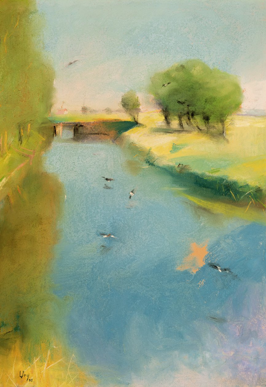 Canal, 1897 (pastell på lerret) av Lesser Ury