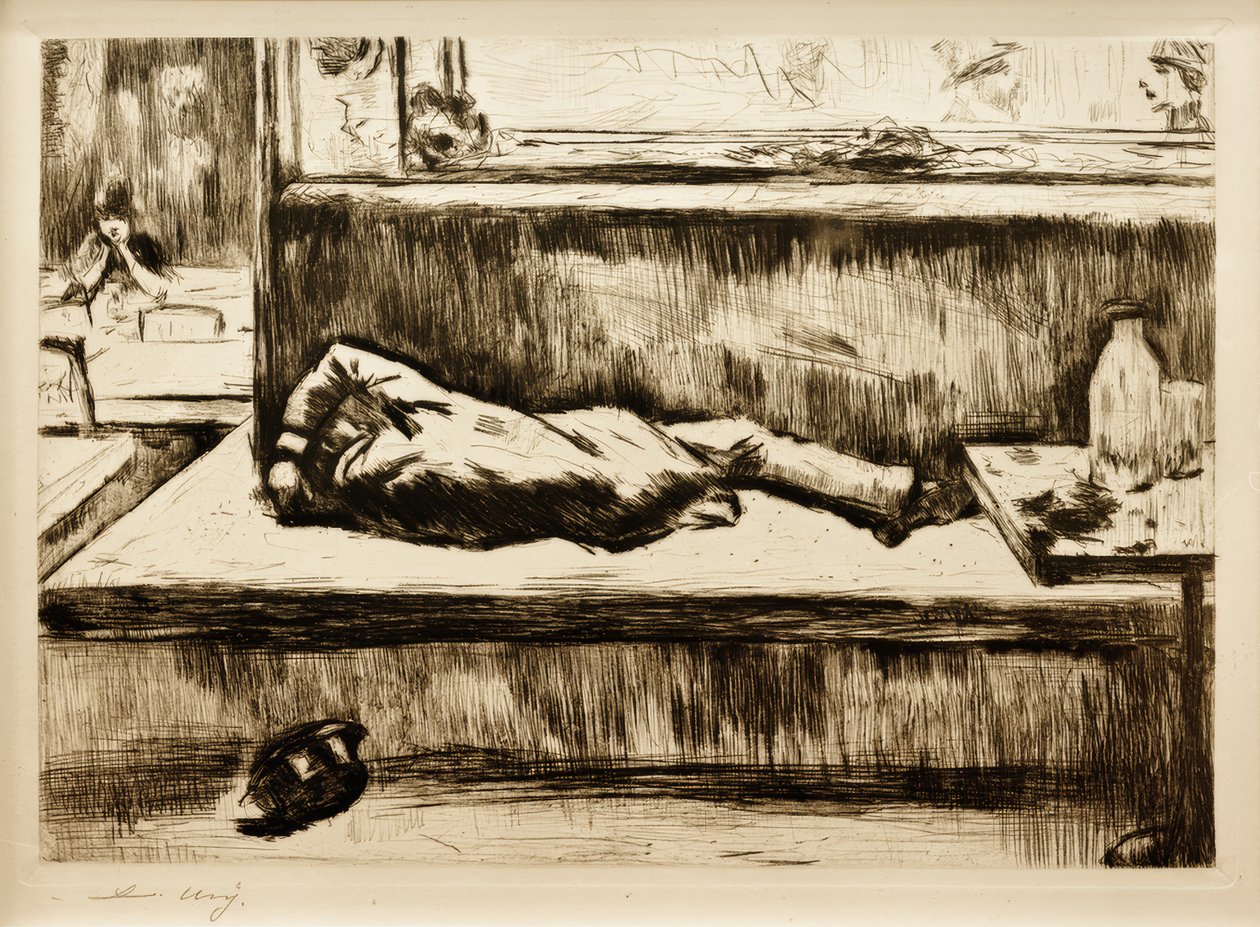 Absintdrikkeren, Paris av Lesser Ury