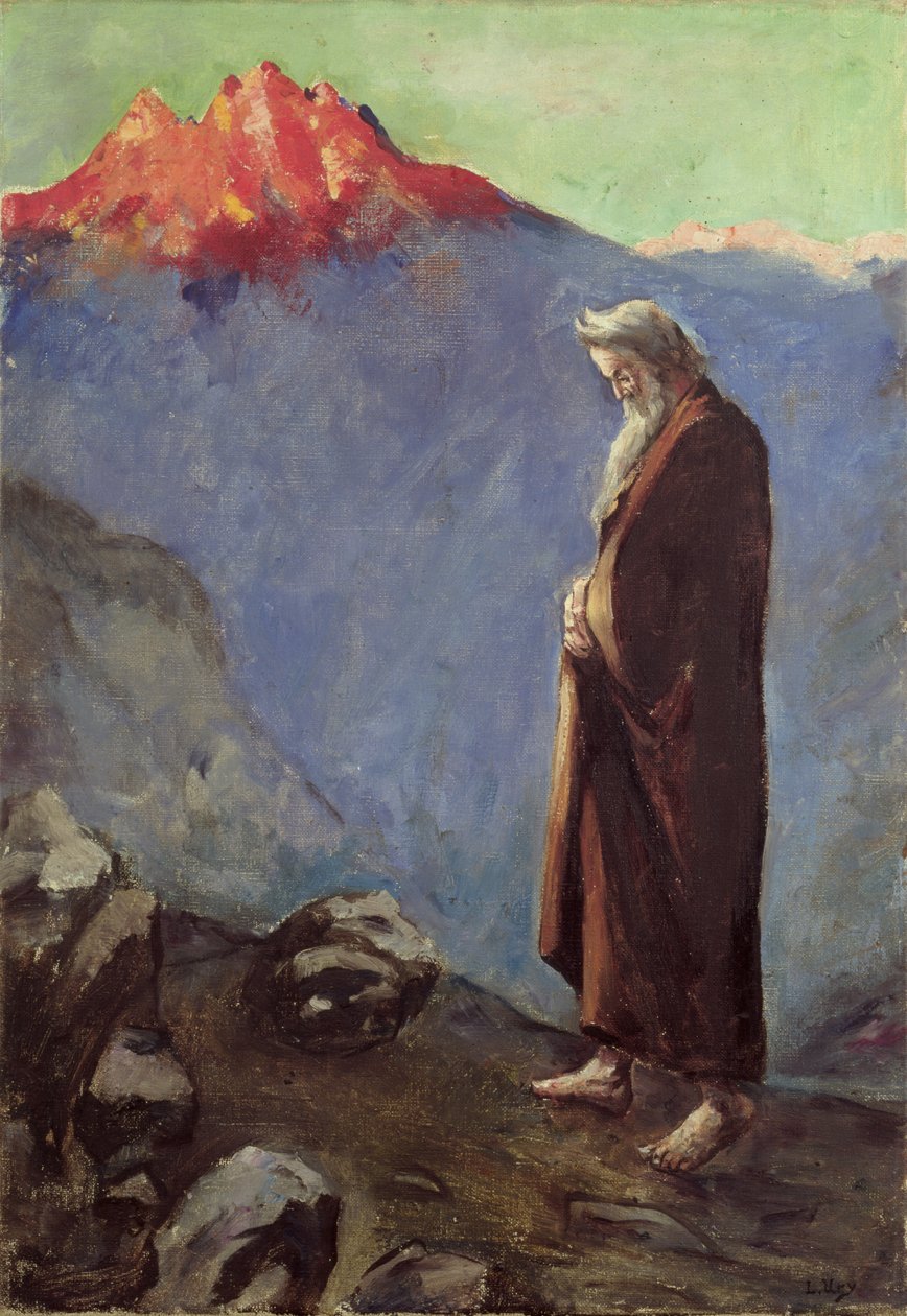 Moses (nærmer seg Sinai-fjellet), 1905-07 av Lesser Ury