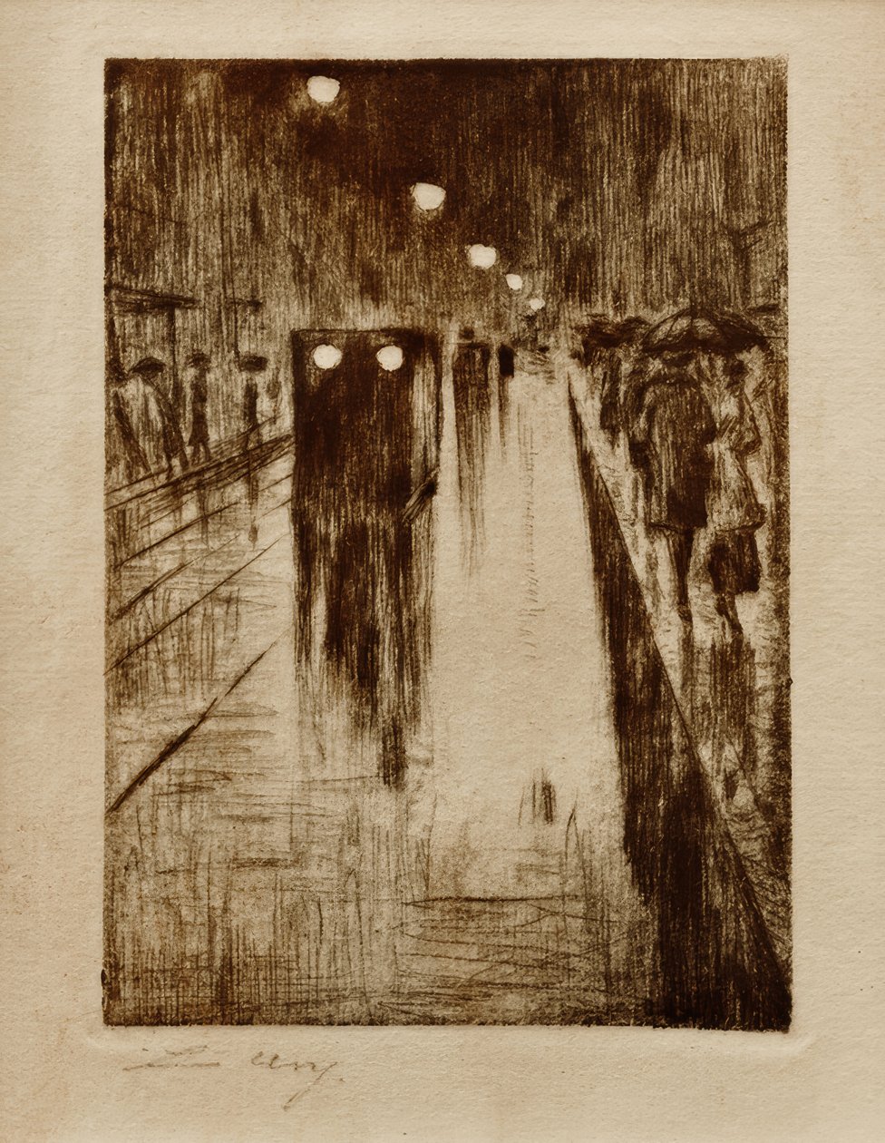Leipziger Strasse i regnet av Lesser Ury