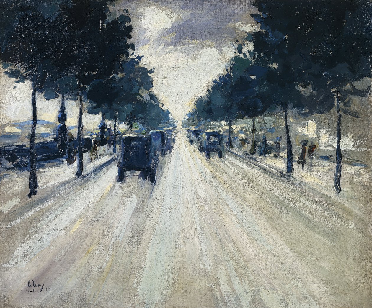 The Embankment, London, 1926 av Lesser Ury