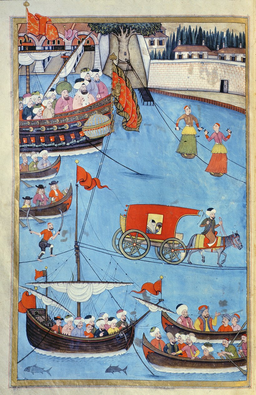 TSM A.3593 Nautical Festival before Sultan Ahmed III (1673-1736) fra 