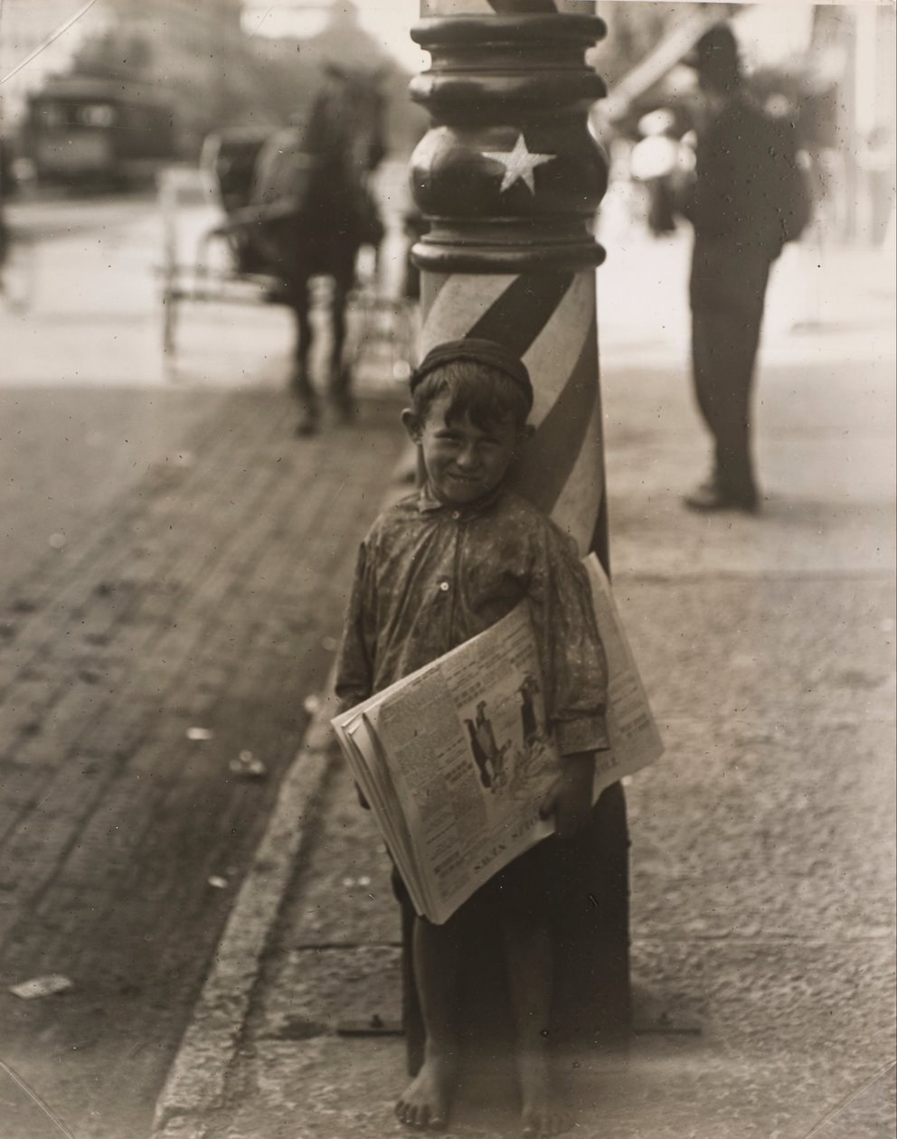 A Little Shaver, Indianapolis av Lewis Wickes Hine