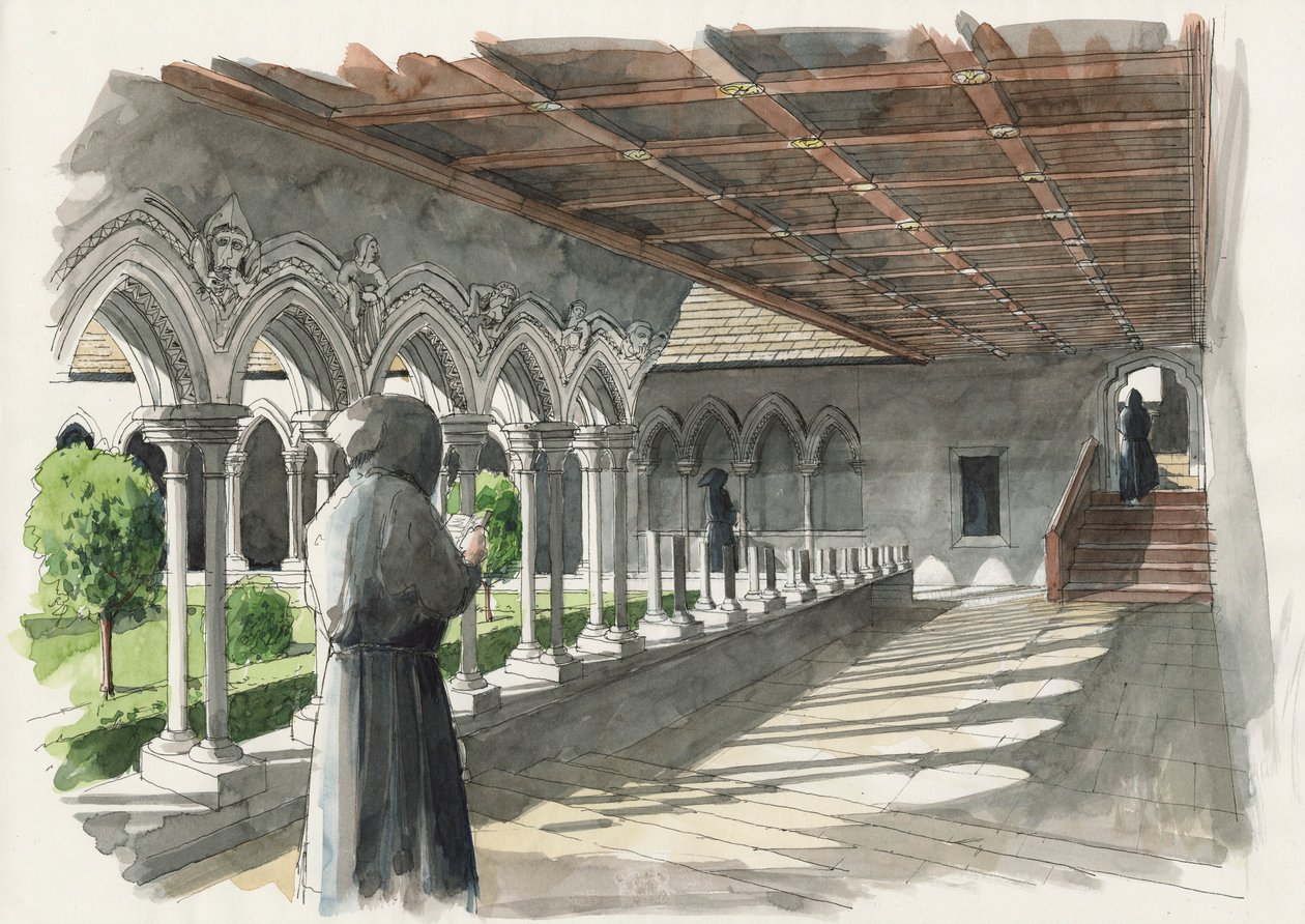 Cloister, Lanercost Priory, c13th century, c2000-2010   1147459   no       norwegian Successfully Translated  Original: Gezicht op Huis Warmond Het Huys te Warmond (title on object) Translat: Gezicht op Huis Warmond Het Huys te Warmond (title on object) 13 av Liam Wales
