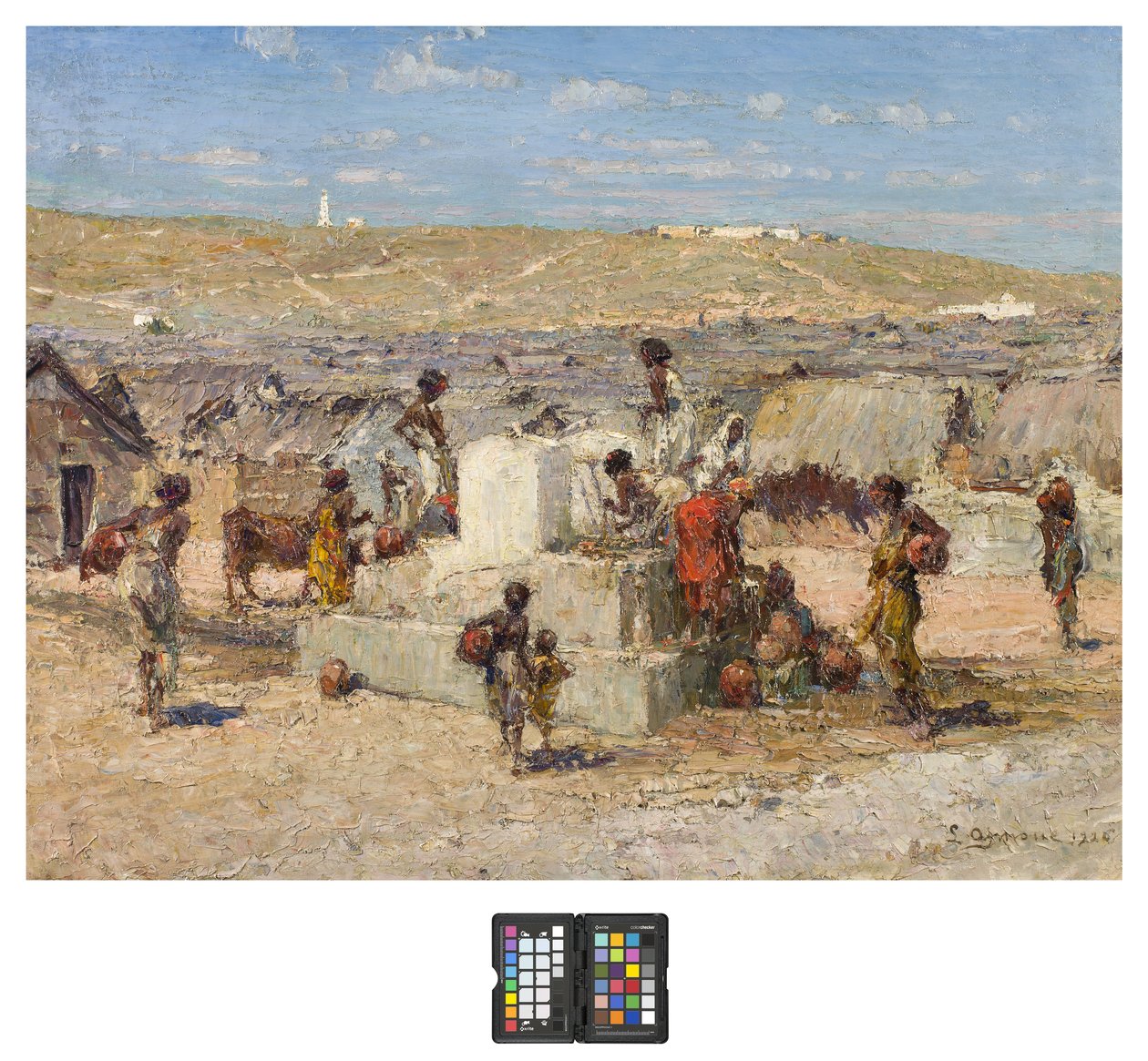 Vel i urbefolkningslandsbyen Amornin, Mogadishu, 1926 av Lidio Ajmone