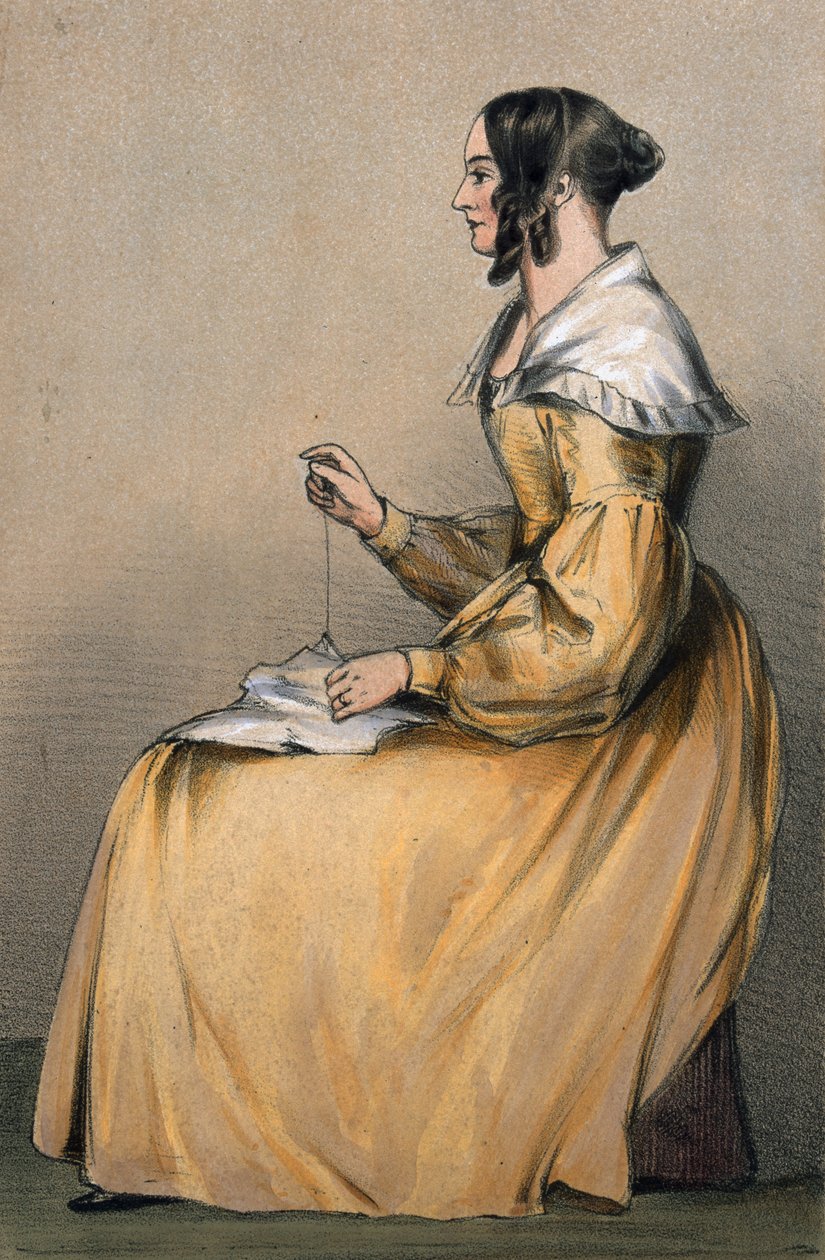 Fru Eyre, 1842 av Lieutenant Vincent Eyre