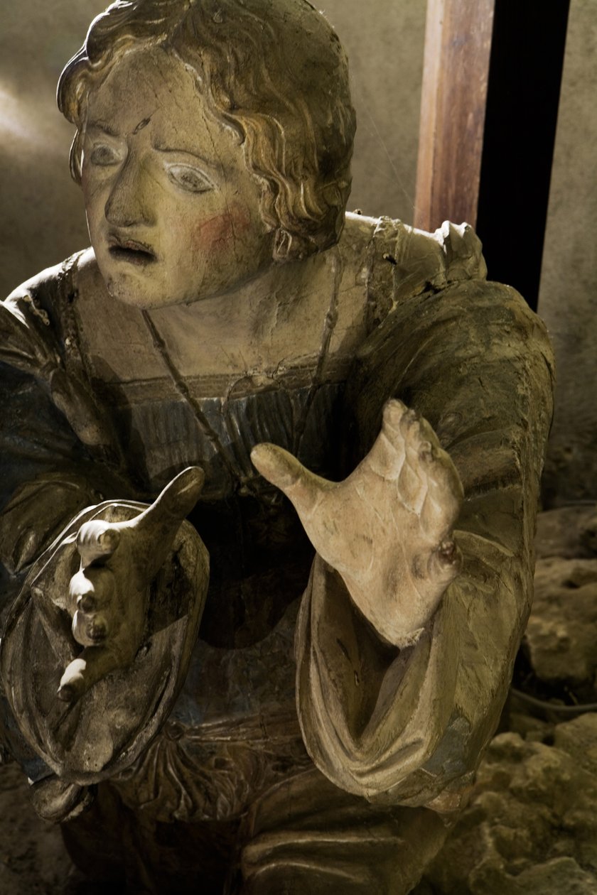 Golgata, detalj, ca. 1530 (malt tre) av Ligier Richier