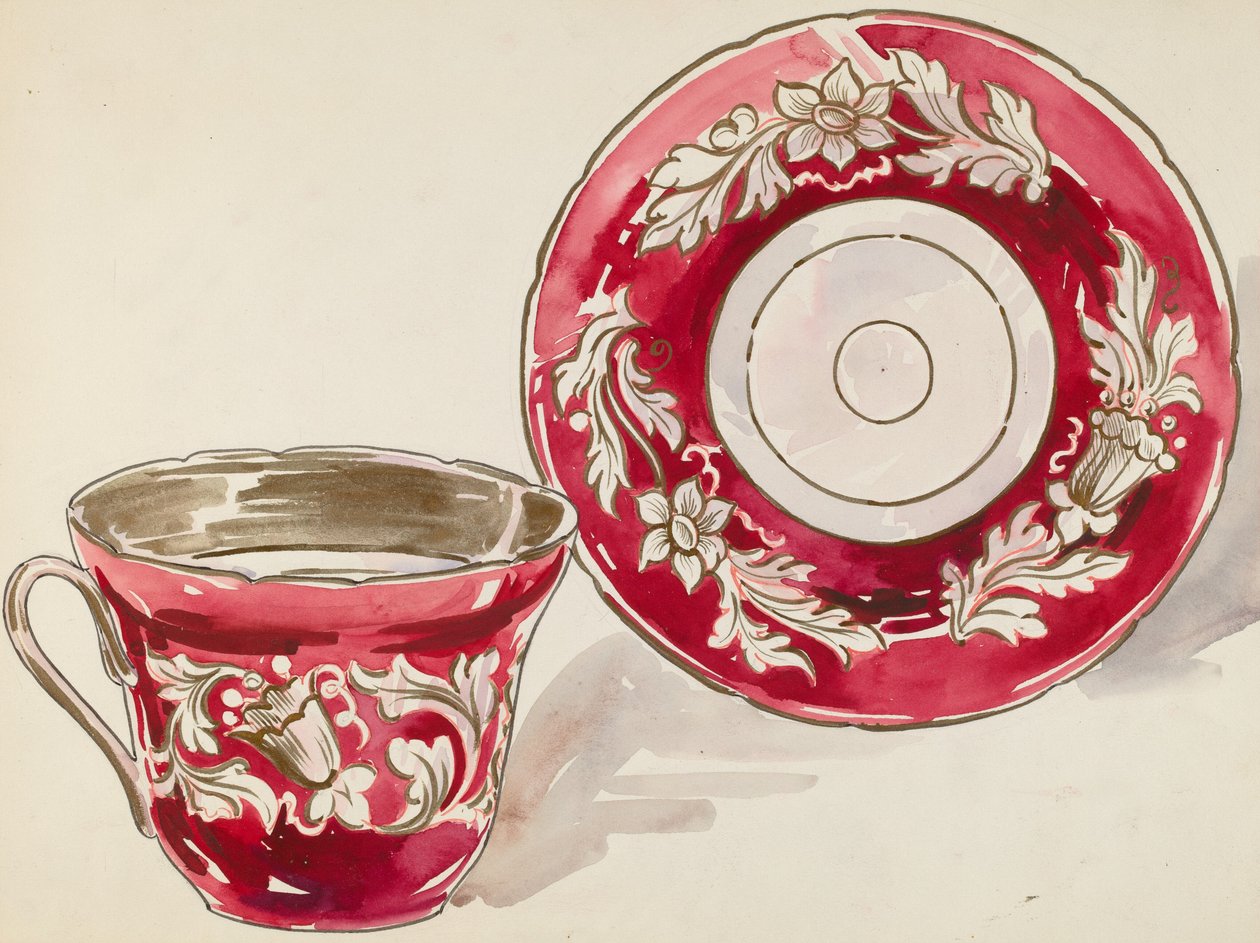 Kopp og tallerken, ca. 1936. av Lillian Causey