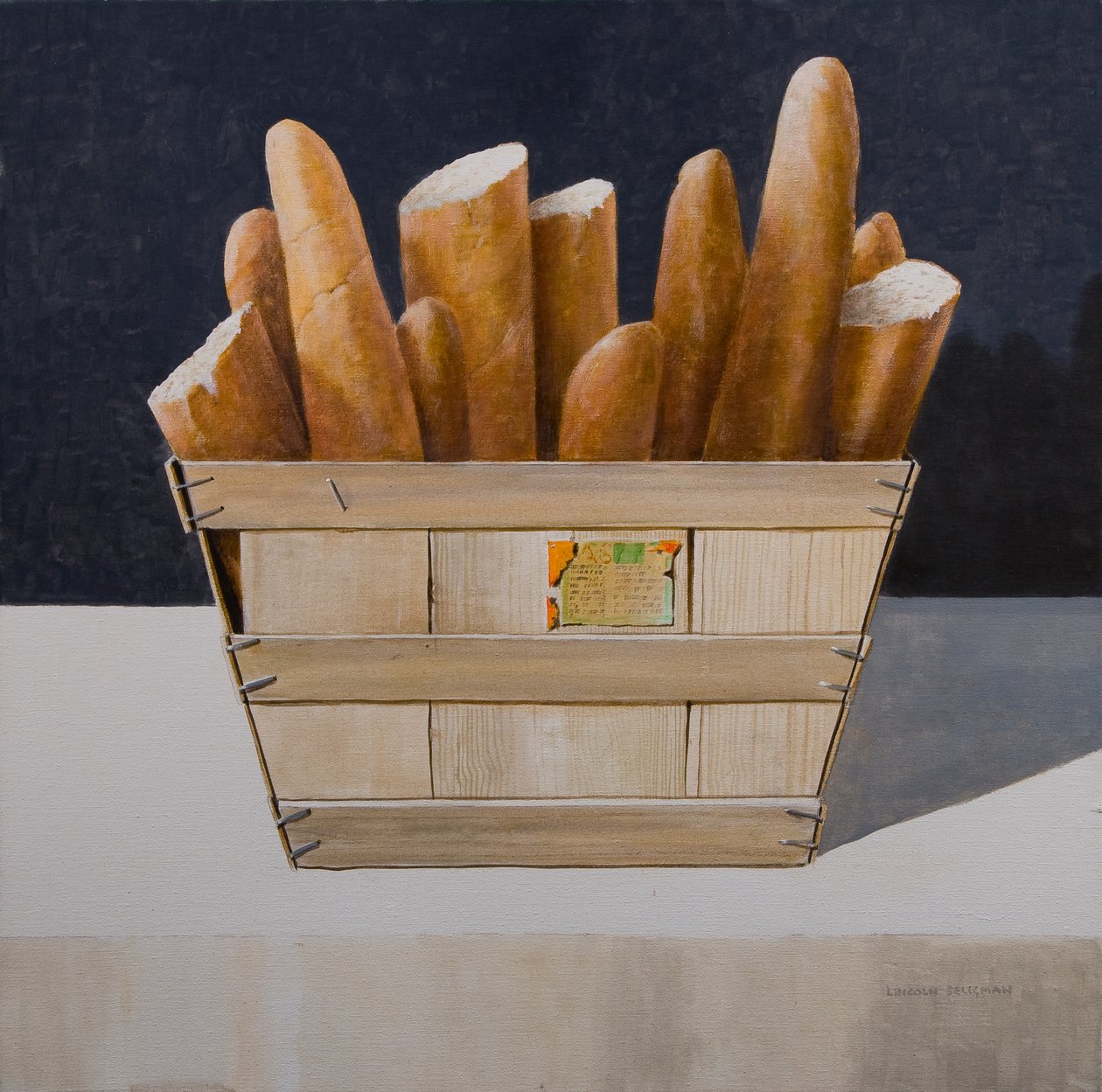 Baguetter, 2010 (akryl på lerret) av Lincoln Seligman