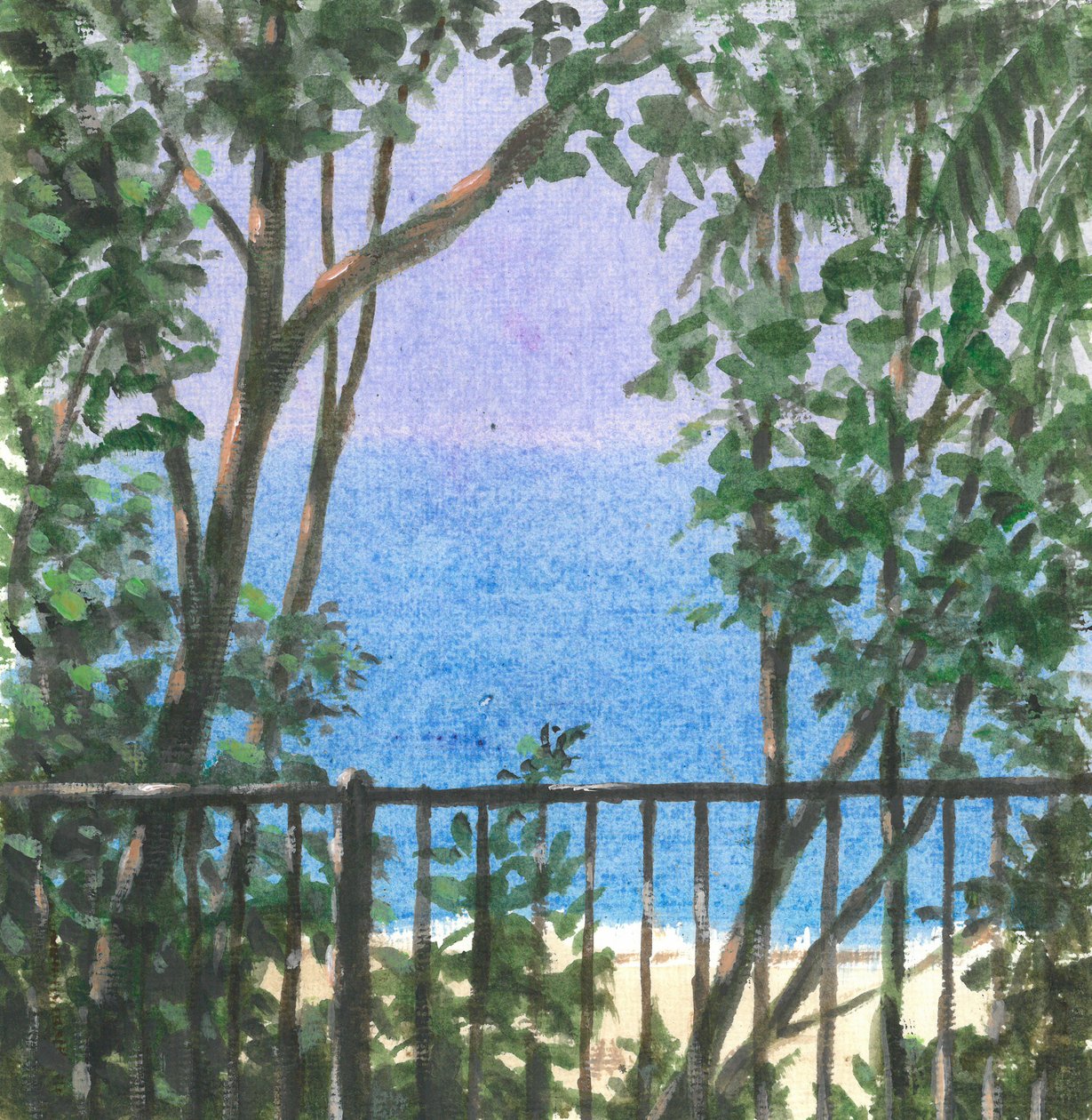 Balkongutsikt, 2015 av Lincoln Seligman