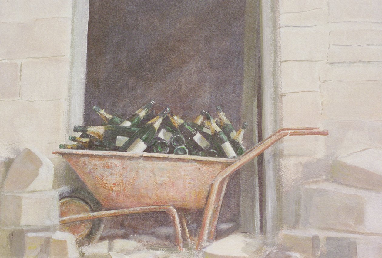 Champagne Trillebår, 1985 (akryl på lerret) av Lincoln Seligman