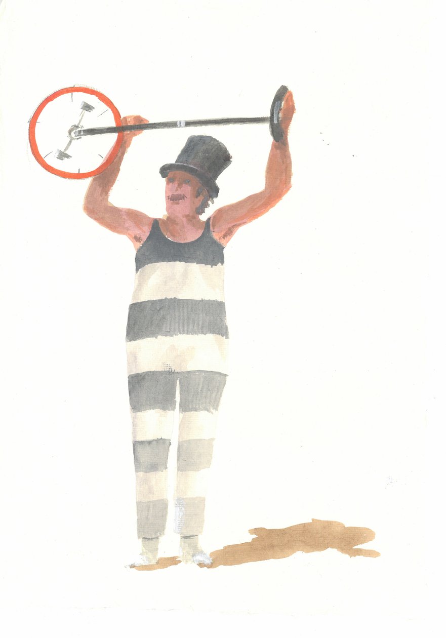 Italiensk klovn (akryl på papir) av Lincoln Seligman