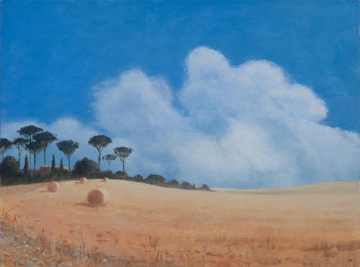 Landskap nær Paganico, 2012 (akryl på lerret) av Lincoln Seligman