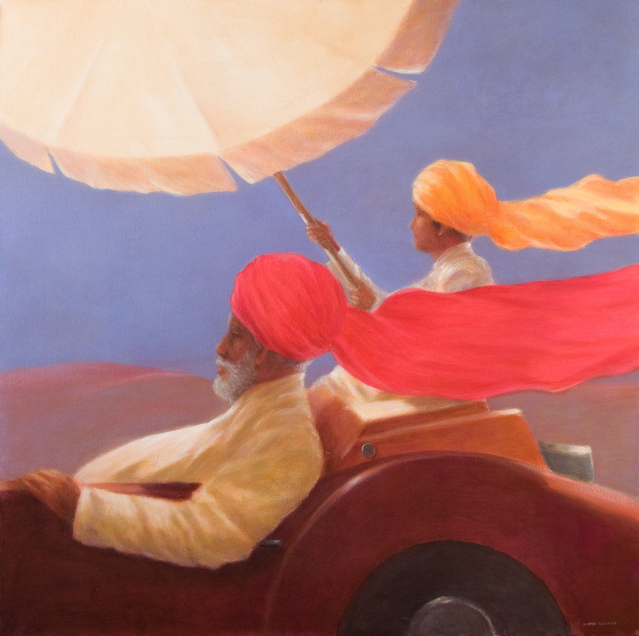 Maharaja at Speed, 2010 (akryl på lerret) av Lincoln Seligman