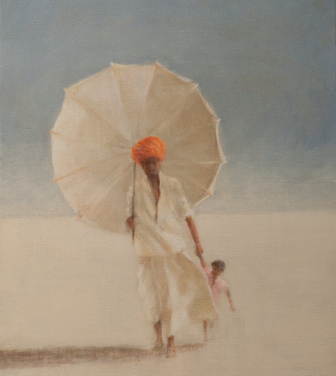 Man and Child I, 2010 (akryl på lerret) av Lincoln Seligman